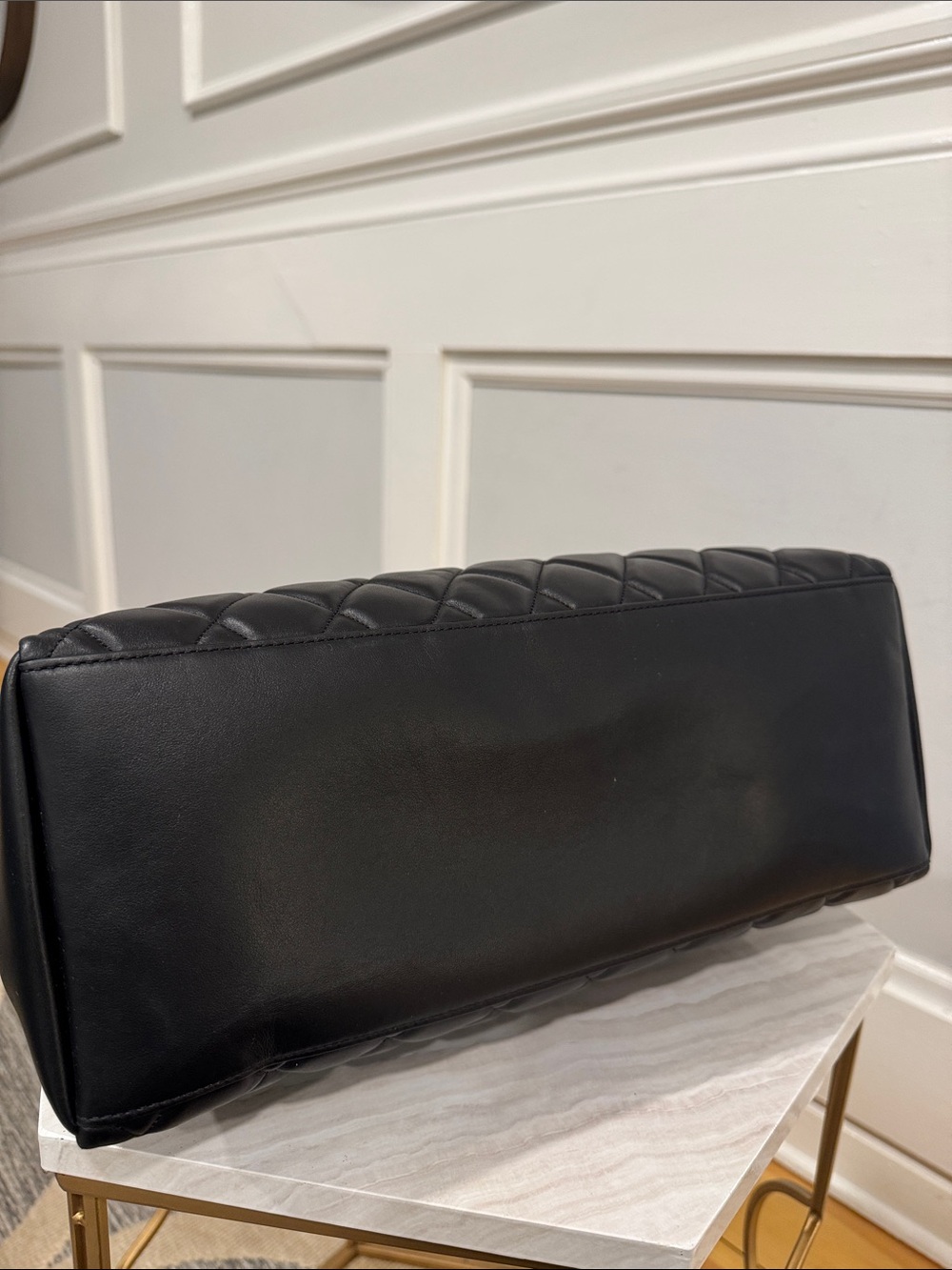 Kate Spade Bag Emerson Place Quilted Black Leather Shoulder Tote Bag - Picture 10 of 17